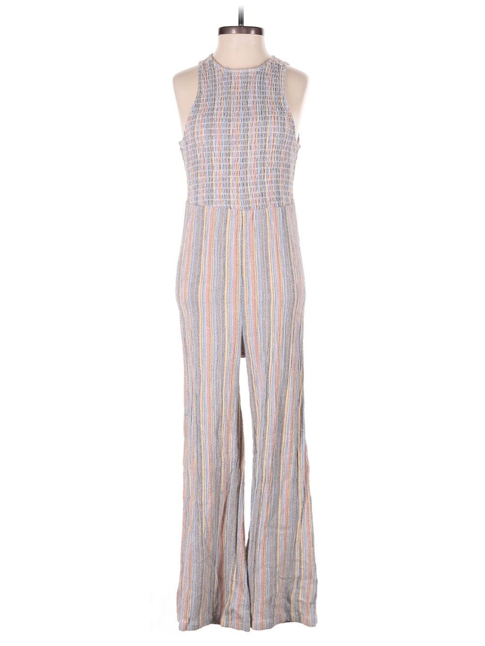 O'Neill Multicolor Striped Knit Halter Jumpsuit